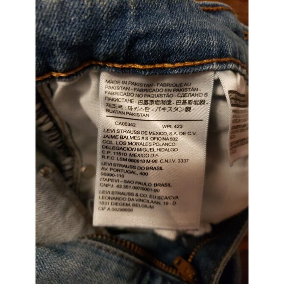 Levi's Blue Jeans Size 30 Distressed 30inch inseam Cotton Elastane - Picture 10 of 11